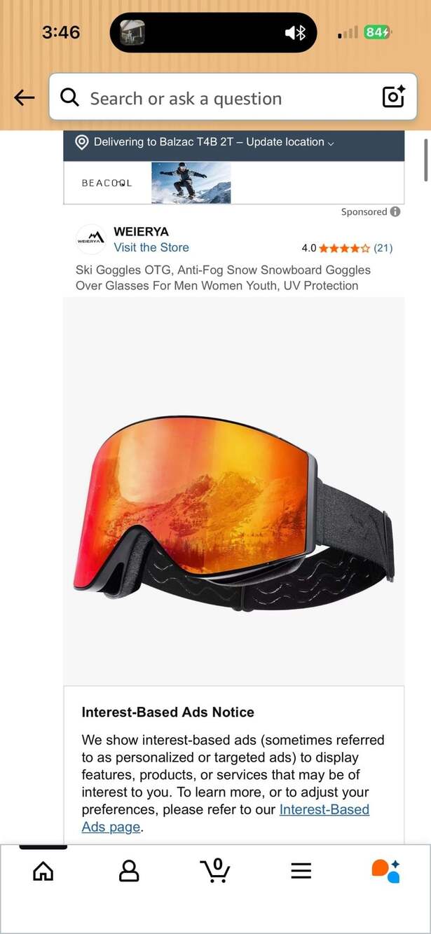 WEIRA Ski Goggles OTG Anti-Fog Snow Snowboard Goggles Over Glasses UV Protection